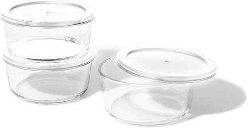 Miniatura 32 de Juego de 8 recipientes de vidrio para almacenamiento de alimentos (4 recipientes + 4 tapas sin BPA), 6.5 tazas, a prueba de fugas, aptos