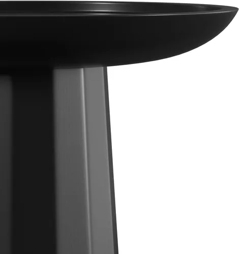 Miniatura 5 de SIMPLIHOME Dayton - Mesa auxiliar redonda contemporánea de madera maciza de mango de 13 pulgadas de ancho en negro, completamente ensamblada