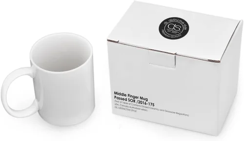 Miniatura 6 de DS. DISTINCTIVE STYLE Taza De Café De Dedo Medio De Cerámica 350 Mililitros Taza De Café Divertida Taza De Té Con El Dedo Medio En El