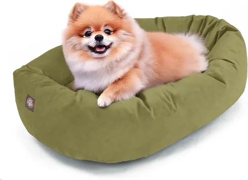 Miniatura 48 de Majestic Pet Cama para Perros Grandes Lavable de 40 Pulgadas, Mueble Ortopédico en Forma de Donut para Perros Grandes, Almohadilla y Alfombra de Gris