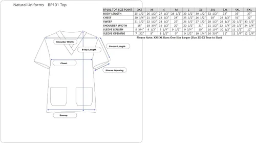 Miniatura 4 de Natural Uniforms Conjunto de ropa quirúrgica unisex (conjunto de ropa de trabajo estándar)