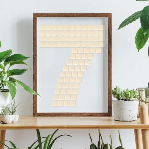 Miniatura 7 de Coopay 120 piezas de cuadrados de madera sin terminar de 2 pulgadas, rebanadas de madera natural, recortes cuadrados de madera para pintura