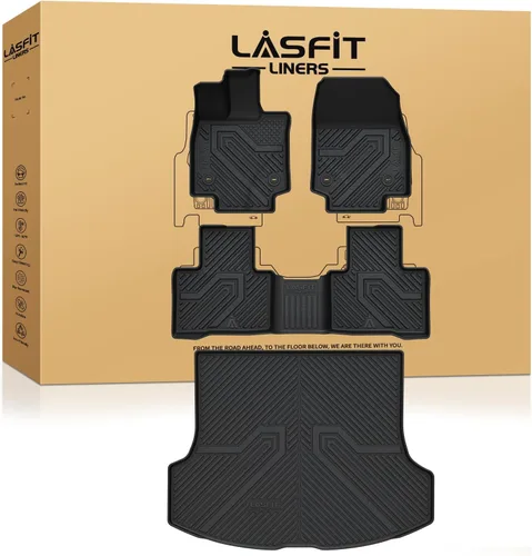 Miniatura 18 de LASFIT Tapetes de elastómero termoplástico para 1a y 2a fila de asientos de auto, para todo tipo de clima