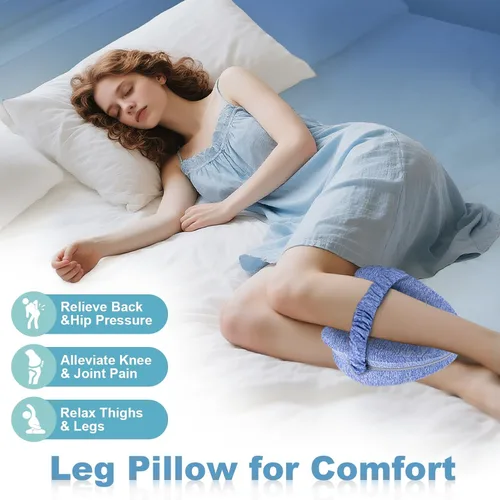 Miniatura 4 de Almohada de rodilla para las personas que duermen de lado, almohada de pierna para dormir, almohada de rodilla con correa, almohada de alineación