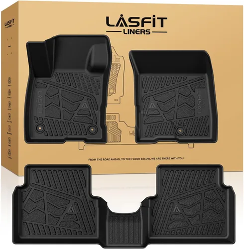 Miniatura 22 de LASFIT Alfombrillas delanteras para Ford F-150 2015-2026 F150 Lightning 2022-2025 SuperCrew & Super Cab Alfombra para todo tipo de clima, tapetes