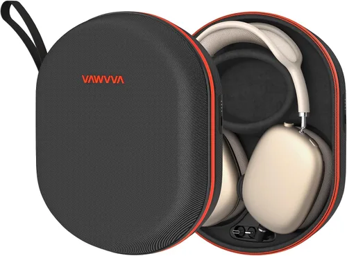 Funda de carga para AirPods Max 1 y 2 - Cargador de auriculares de viaje con conectores magnéticos Lightning y USB-C, modo de suspensión automático,