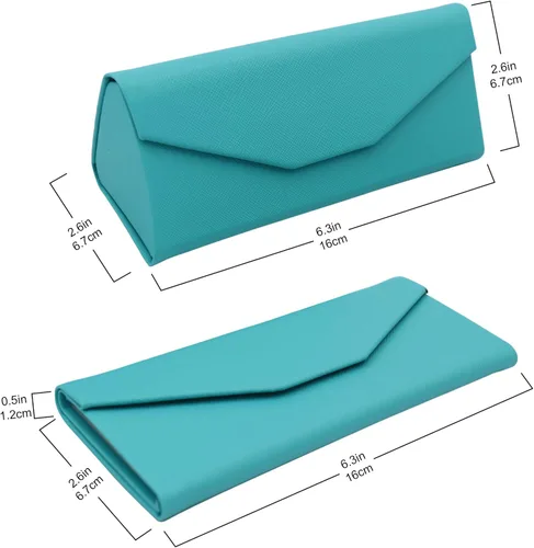 Miniatura 188 de Real Sic Funda para lentes de sol para hombres y mujeres, soporte magnético plegable para lentes de sol, inspirado en el color sólido