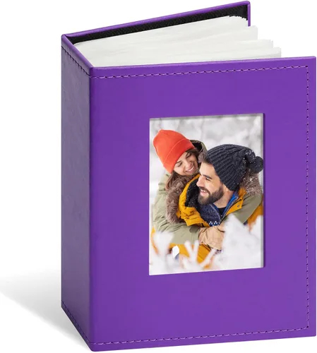 Miniatura 18 de Vienrose Álbum de fotos 4x6 300 fotos, cubierta de cuero, libro de fotos con 300 bolsillos horizontales, álbumes de fotos deslizables para bodas