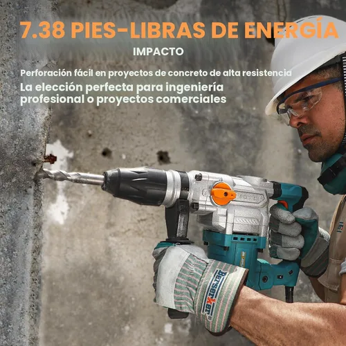 Miniatura 4 de Berserker SDS-Max - Rotomartillo de 1-9/16" de servicio pesado con control de vibración, embrague de seguridad, 13 amperios, 3 funciones