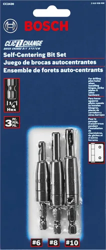 Miniatura 4 de Bosch CC2430 Clic-Change 1/4 in. Self-Centering Drill Bit Assortment (3-Piece)