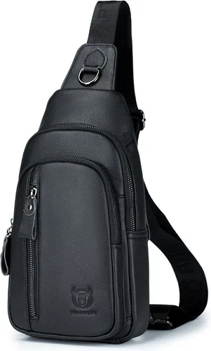 Miniatura 15 de LUKZIJAES Bolso bandolera de cuero genuino para hombre