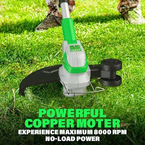 Miniatura 4 de SOYUS Wacker eléctrico inalámbrico de 20 V, recortadora de cuerda de 12 pulgadas, funciona con batería con alimentación automática de línea
