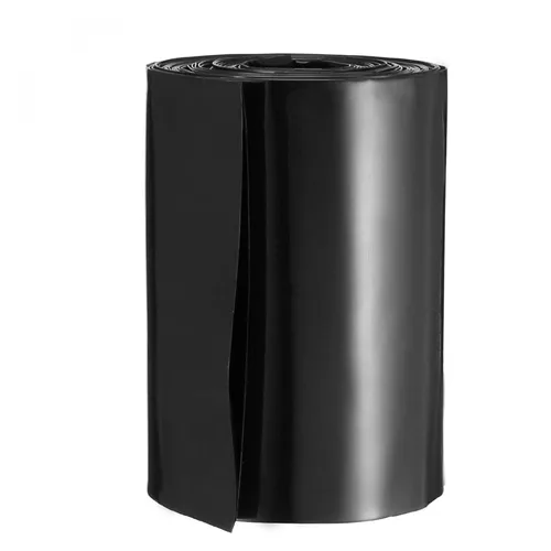 Miniatura 13 de uxcell Tubo termorretráctil de PVC de envoltura de batería de 4.134 in de ancho plano para 18650 16.4 ft de longitud transparente