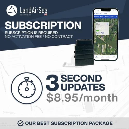 Miniatura 5 de LandAirSea Sync GPS Tracker - 8.95 por mes. Cobertura global completa. Seguimiento en tiempo real 4G LTE para vehículos, activos, flotas y ancianos.