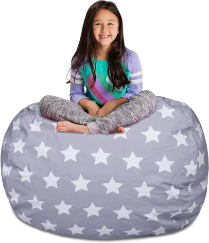 Miniatura 52 de Posh Stuffable Kids Funda de Silla Puf Rellenable para Almacenamiento de Animales de Peluche - Organizador de Juguetes Infantiles, Mediano 27