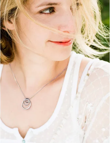 Miniatura 4 de Collar de plata de ley con 3 círculos, collares para abuela, madre e hija, collar familiar, regalo para la abuela