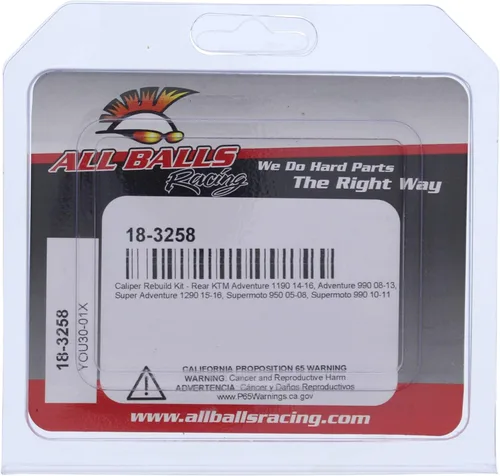Miniatura 4 de All Balls Kit de reconstrucción de pinzas (18-3258) de repuesto para KTM Adventure 1190 2014-2016, Supermoto 990 2010 2011, Supermoto 950 2005 2006