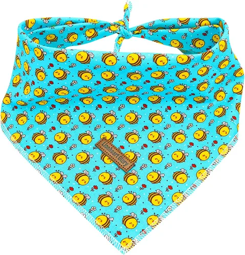 Miniatura 35 de Lionheart Glory Bandana para perro, bufanda azul para perro, estampado de cerveza, ajustable para perros pequeños a grandes