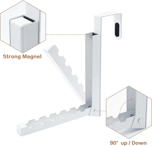 Miniatura 2 de Ganchos para colgar sobre la puerta, gancho para colgar sobre la puerta, estante portátil de secado de ropa para lavandería, estante plegable