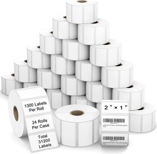 Miniatura 8 de 2000 etiquetas de 4 x 6 pulgadas, 3 pruebas, de grado comercial, plegado en abanico, etiquetas térmicas directas compatibles con cebra, Rollo