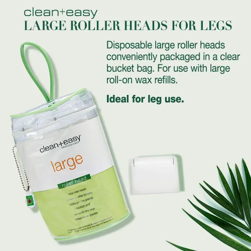 Miniatura 3 de Clean + Easy Cabezales de rodillo de cera grandes – Aplicadores de recarga de cera enrollable para cartucho de encerado, depilación para piernas