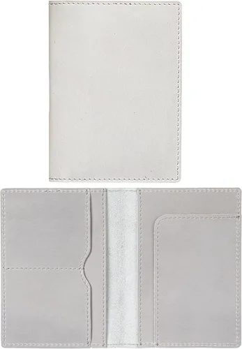 Miniatura 11 de HIFA Funda de cuero para pasaporte, funda para pasaporte hecha a mano con ranura para tarjetas y boletos, piel auténtica, diseño elegante, fácil
