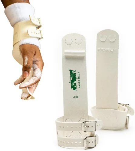 Reisport Women's Uneven Bar Gymnastics Grips - Durable Leather Hand Grips for Gymnastics Bars Women & Girls - Gymnastics Equipment & Accessories for