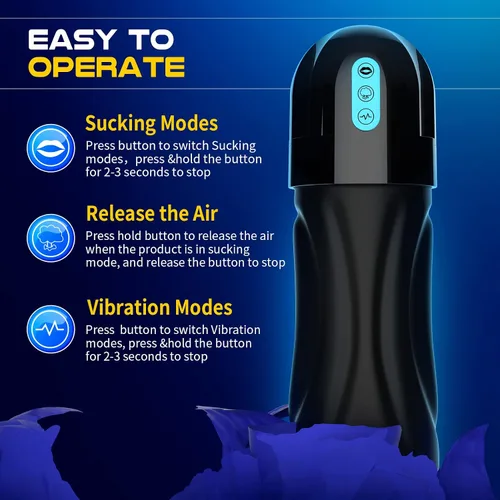 Miniatura 9 de Juguetes sexuales para adultos para hombres, Movakativ masturbador masculino de succión con bomba de pene, 10 vibraciones y 5 succiones, vibrador