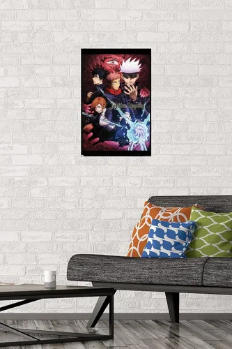 Miniatura 2 de Jujutsu Kaisen - Póster de pared inglés de una hoja, 22.4 pulgadas de largo x 14.7 pulgadas de ancho, versión premium sin marco