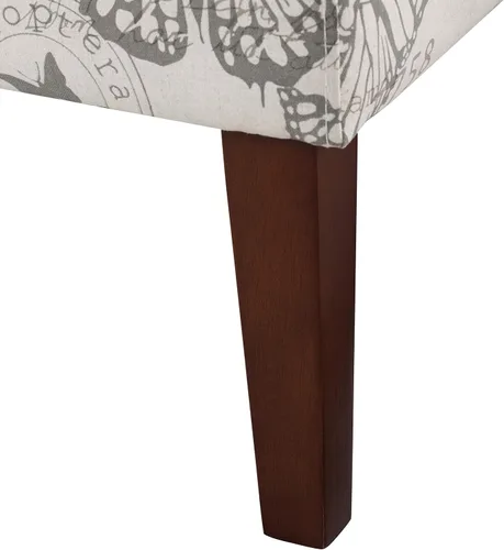 Miniatura 14 de Linon Butterfly - Silla de lirio de lino espresso oscuro, 21.5 pulgadas de ancho x 29.5 pulgadas de profundidad x 31.5 pulgadas de alto