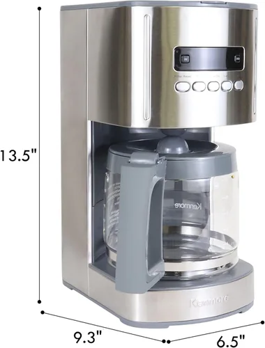 Miniatura 7 de Kenmore Cafetera de Goteo – Máquina de Café Programable con Jarra de Vidrio, Preparación Regular y Fuerte, Apagado Automático, Depósito de Agua