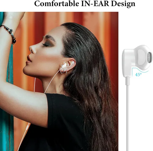 Miniatura 5 de Auriculares USB C para iPad Pro iPhone Air 17 16 15 Pro Max HiFi Stereo USB-C Auriculares con cable Micrófono Control de Volumen Tipo C Auriculares