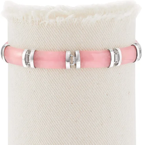 Miniatura 4 de Ross-Simons - Pulsera de buena fortuna de jade en plata de ley