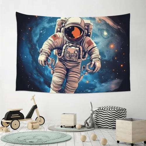 Miniatura 8 de Astronauta Planet Print Tapestry Multifunctional Wall Hanging 60 X 40 Inch Wall Blanket Wall Art Decor For Living Room Bedroom Dorm Outdoor Camping