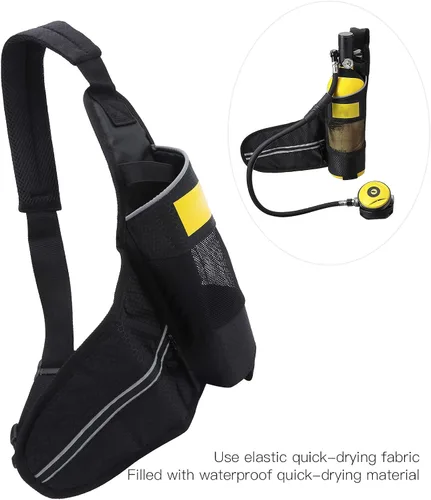 Miniatura 4 de Bolsa de cilindro de oxígeno para buceo, transpirable, impermeable, 1L, correa de tanque de tela para buceo de 1 litro, cilindro de oxígeno