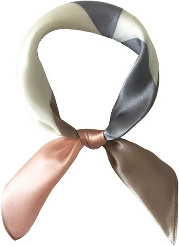 Miniatura 50 de FONYVE Bufandas 100% de seda de morera para mujer, bufanda cuadrada ligera de satén para la cabeza, bufanda pequeña de seda para dormir, 21 x 21