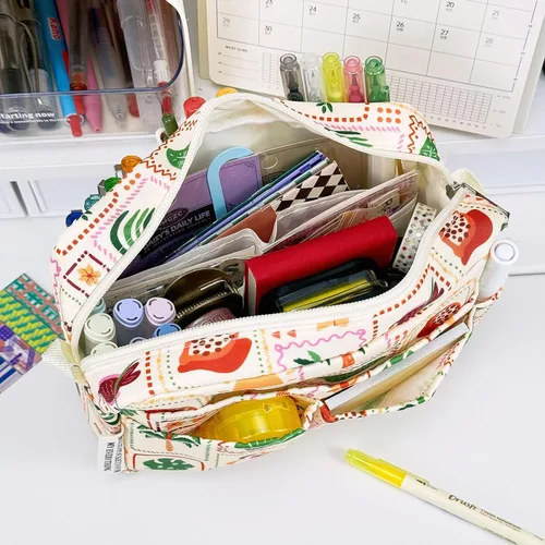 Miniatura 3 de qianshan Organizador de Portafolio con Múltiples Bolsillos, Bolsa de Cosméticos Impermeable con Cremallera de Viaje, Bolsa de Almacenamiento