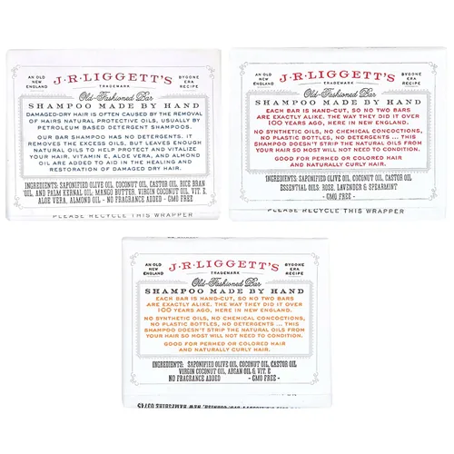 Miniatura 2 de J.R.LIGGETT'S Fórmula Original, Fórmula Hidratante y Barras de Champú de Aceite de Coco y Argán - Barras de Champú Nutritivas a Base de Plantas