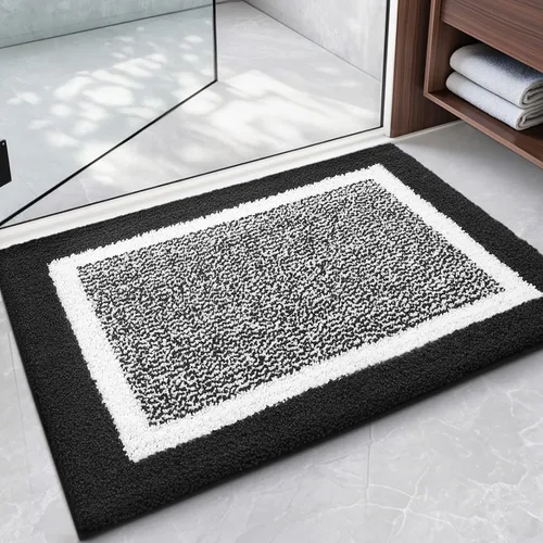 Miniatura 11 de Color&Geometry - Tapete, alfombra para baño Gris Blanco