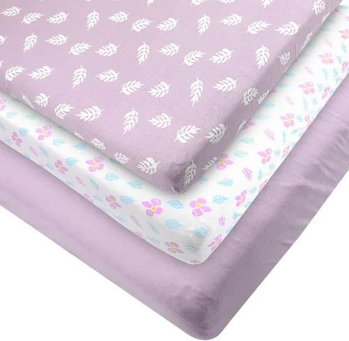 Miniatura 22 de Organic Cotton Bassinet Sheets, 3-Pack Fitted Bassinet Mattress Sheets for Baby Boys & Girls Compatible with Halo BassiNest, Graco, Baby Delight &