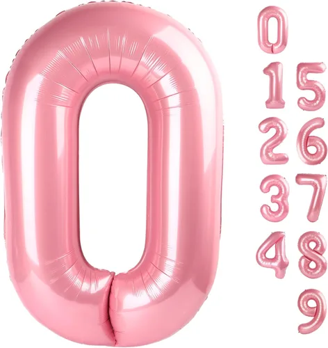 Miniatura 391 de Globos de números de 5 globos de 40 pulgadas, decoraciones de cumpleaños azules para niños y niñas, globos de números azul marino grandes