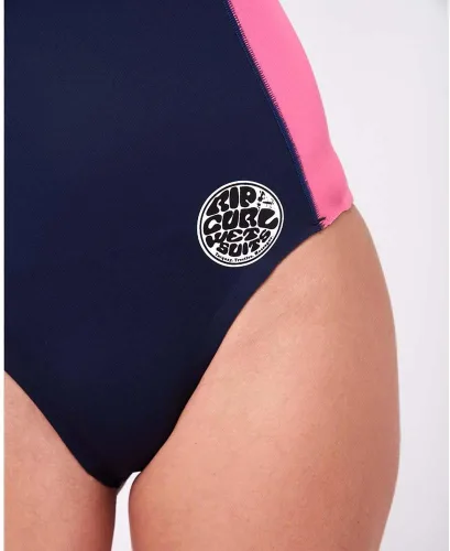 Miniatura 5 de Rip Curl Traje de neopreno corto G Bomb para mujer de 0.039 in, sin mangas, color rosa marino, fácil de estirar