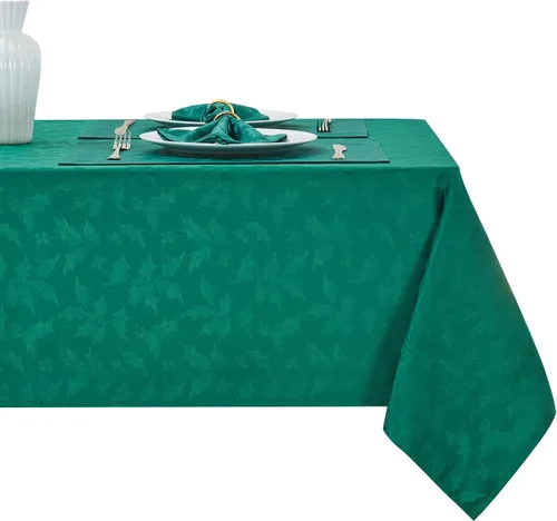 Miniatura 19 de Mantel rectangular de poliéster impermeable, resistente a las arrugas, lavable, mantel de tela diseño Jacquard