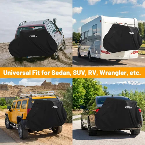 Miniatura 8 de Favoto - Funda impermeable para bicicleta al aire libre - Cubierta de bicicleta para 2 bicicletas XXL, protección contra el sol, la lluvia, el polvo