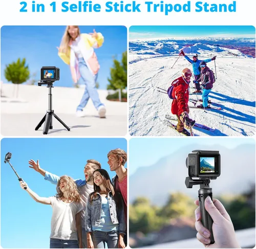 Miniatura 7 de AKASO Brave 4 4K30fps 20MP Cámara de acción WiFi con mini trípode Selfie Stick