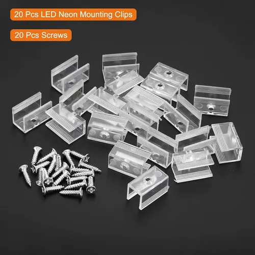 Miniatura 3 de MECCANIXITY Clips de montaje para luces de cuerda, accesorios de soporte de montaje de canal de pared para tira de neón LED de 0.315 in