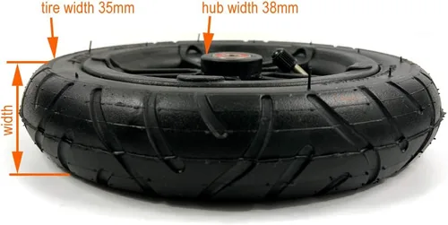 Miniatura 3 de L-faster Neumático neumático 200x35 Uso de nylon Hub Fit M8 o M6 Eje 8 "Rueda de aire para reemplazo de scooter Tubo de rueda inflable de 8 pulgadas
