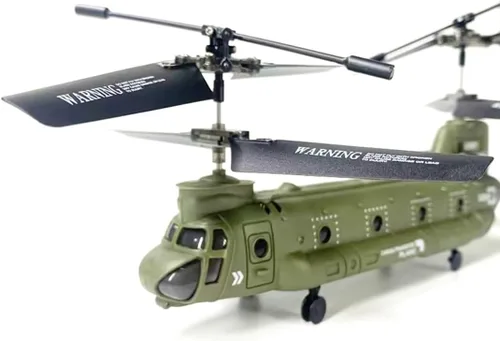 Miniatura 8 de Helicóptero de control remoto, S026H Helicóptero RC de transporte militar con retención de altitud, despegue/aterrizaje de una tecla, luz LED
