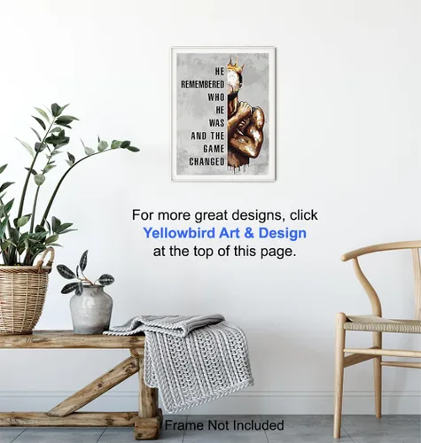 Miniatura 6 de Black Man - Decoración inspiradora de pared, póster motivacional de orgullo negro, decoración del hogar para hombres afroamericanos, decoración