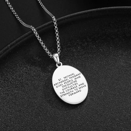 Miniatura 83 de Collar de plata de ley 925 con medalla de San Patrón, colgante de protección católica, amuleto, joyería religiosa para hombres y mujeres